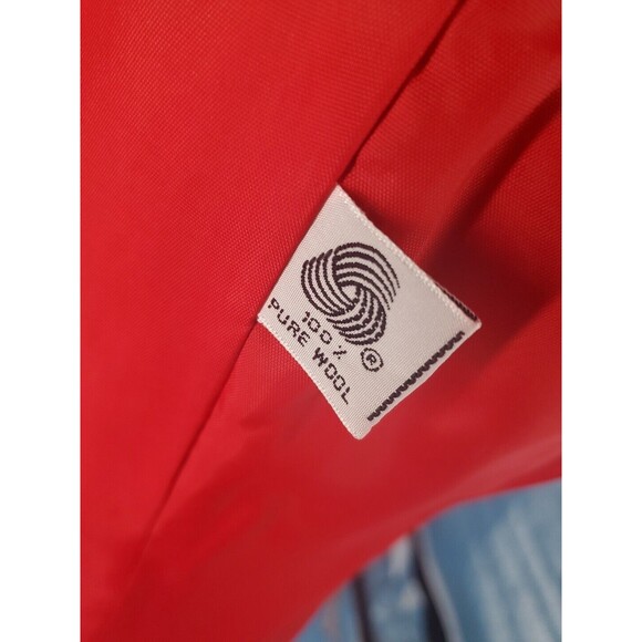 Saville Woolmark Jacket Blazer Red Sz 8 Vintage Lined Single Button Shoulder Pad - Picture 9 of 16